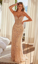 Nox Anabel R1695 – Strapless Long Beaded Prom Dress