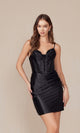 Vestido mini con corsé adornado R947 para el regreso a casa