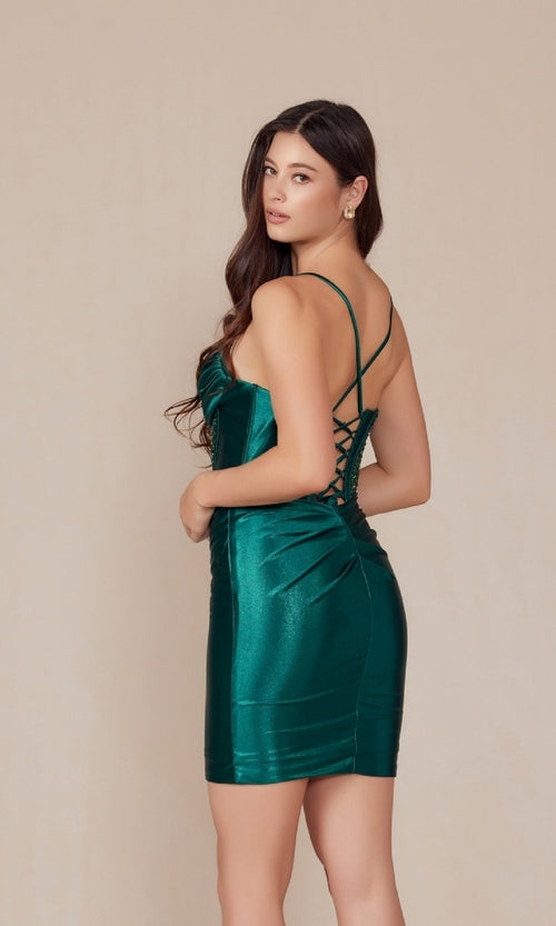 Vestido mini con corsé adornado R947 para el regreso a casa