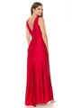 Formal Dress Deep V-Neck Embellished A-Line Prom Gown By Lenovia 5254-New Collection