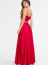Evening Dress Spaghetti Strap Embellished Formal Gown By Lenovia 5260