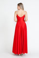 Evening Dress V-Neck Thigh Slit A-Line Formal Gown By Lenovia 5275