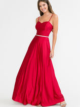 Evening Dress Spaghetti Strap Embellished Formal Gown By Lenovia 5260