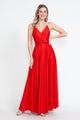 Evening Dress V-Neck Thigh Slit A-Line Formal Gown By Lenovia 5275