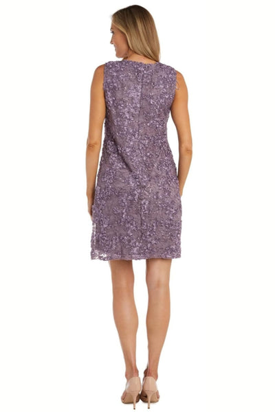 3/4 Sleeve 2-Pc Evening Jacket Dress with Scoop Neck, Sequin Detail, and Beaded Detail by R&M Richards 7078