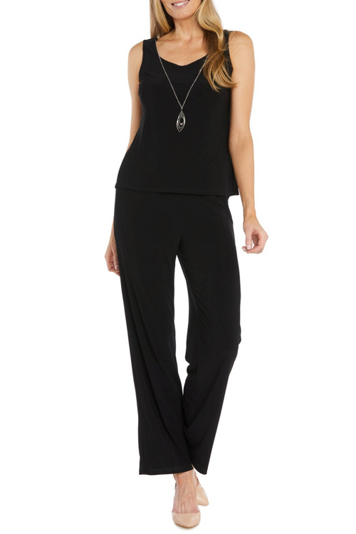 3 Piece Evening Pant Set with Embroidered Detail and Lace Detail by R&M Richards 2779