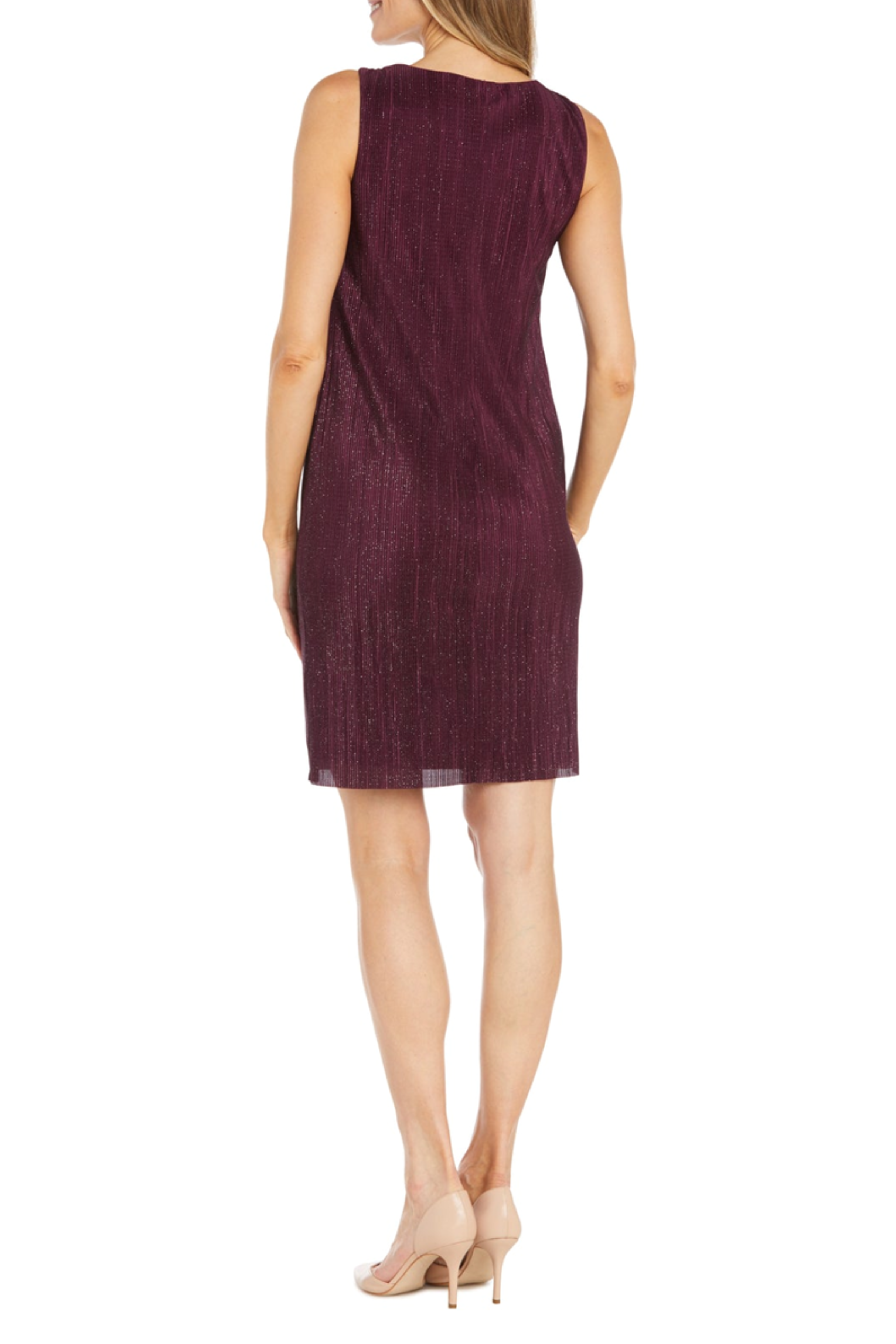 R&M Richards BURGUNDY 2 PIECE JACKET DRESS
