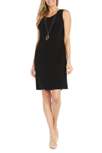 Rose Black Sequin Embroidered 2-Pc Jacket Dress with 3/4 Sleeve, Scoop Neck, and Lace Detail by R&M Richards 3165