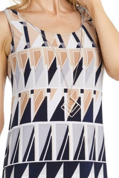 New Yorker's Apparel NAVY TAUPE 2 PIECE JACKET DRESS