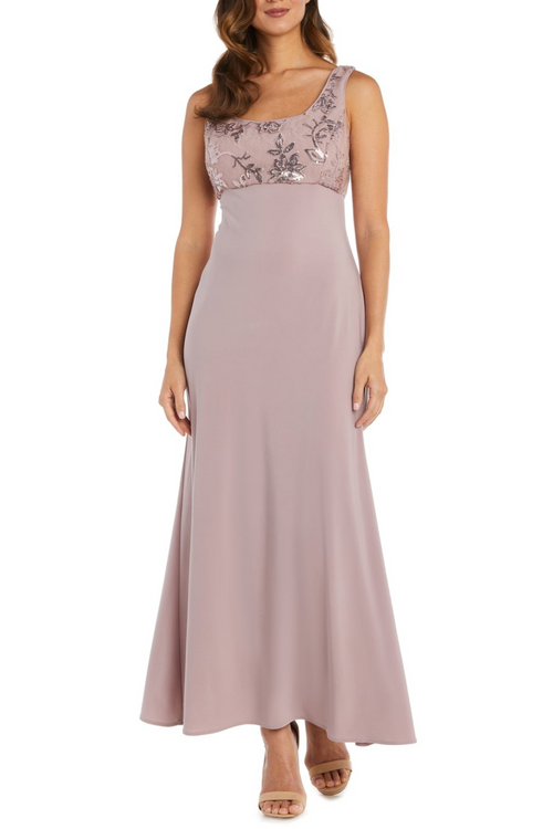 2 Piece Lace Jacket Long Evening Dress with Coordinating Jacket by R&M Richards 2655