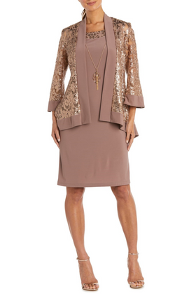 RM Richards Evening 2 Piece Jacket Dress