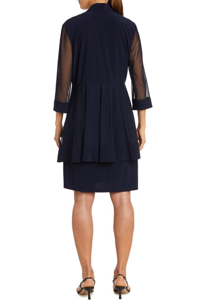 RM Richards 3/4 Sleeve Embellished Jacket Dress