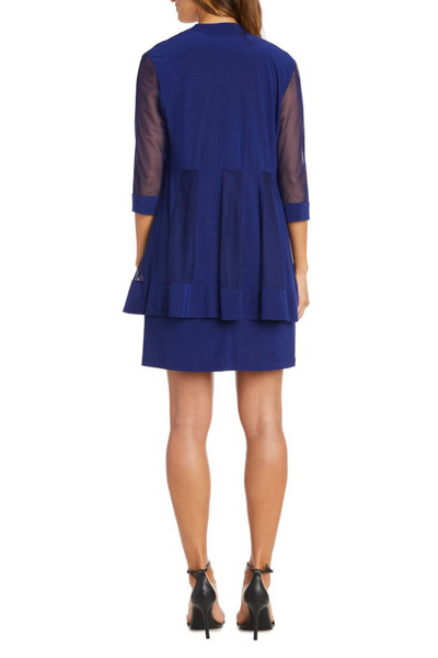 RM Richards 3/4 Sleeve Embellished Jacket Dress