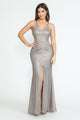 Vestido formal con escote en V, plisado y tirantes finos, de Lenovia 5302