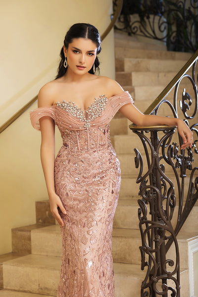 Evening Dress Sweetheart Off The Shoulder Mermaid Prom Gown By RQ8191-New Collection