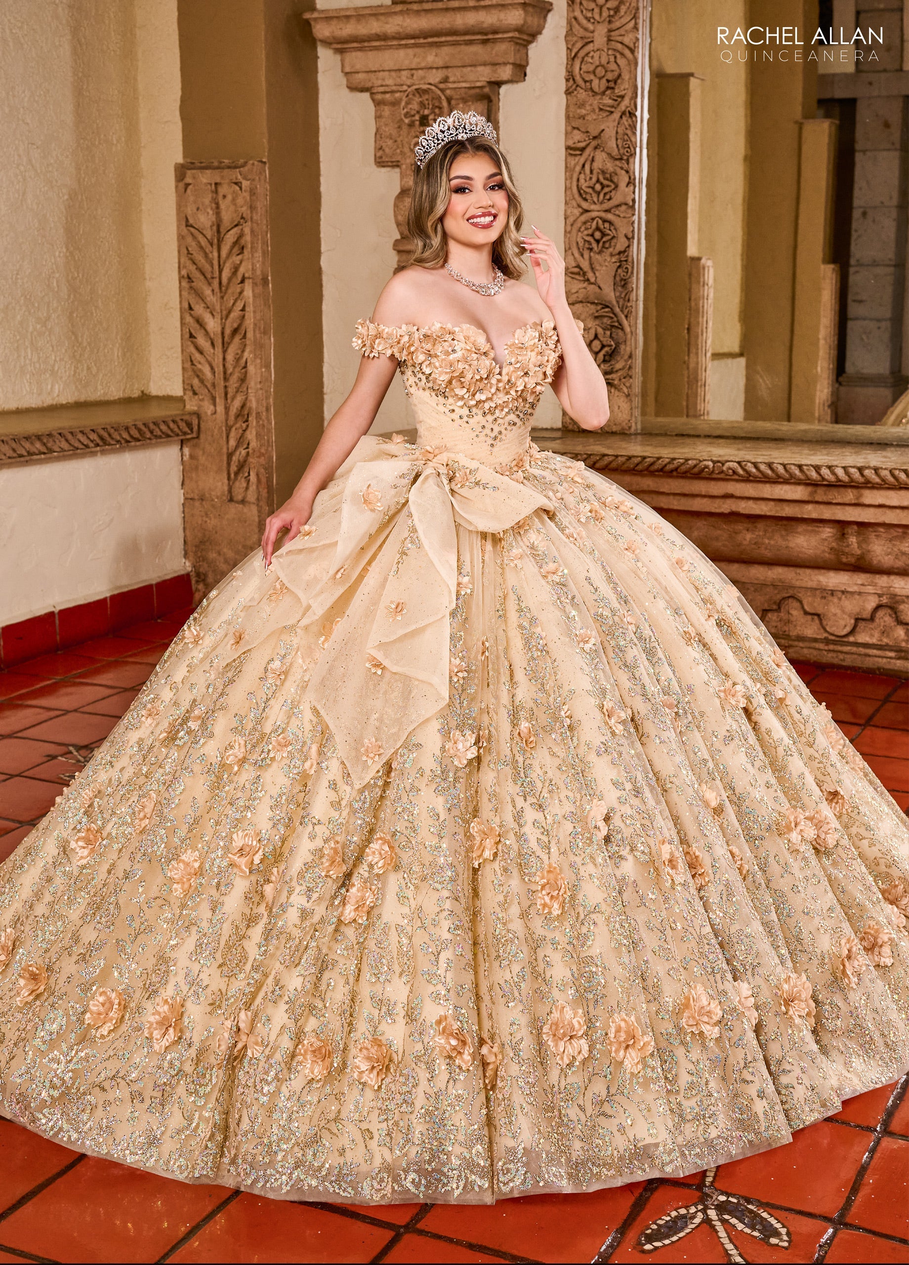 Rachel Allan RQ1141 Off Shoulder Quinceanera Dress