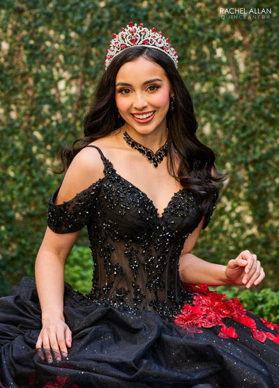 Rachel Allan RQ1144 Cold Shoulder Quinceanera Dress