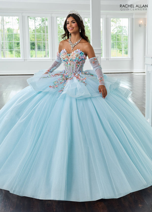 Rachel Allan Light Blue Multi Quinceanera Dresses
