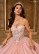 Rachel Allan RQ1162 Strapless Cape Quinceanera Dress