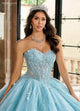 Rachel Allan RQ1162 Strapless Cape Quinceanera Dress