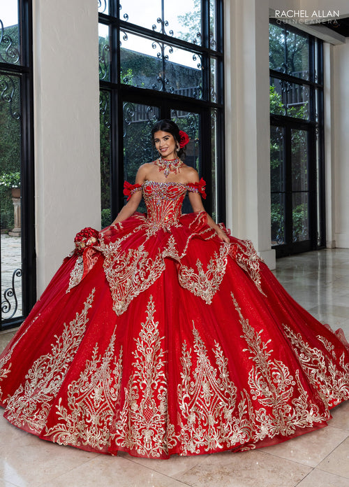 Rachel Allan RQ1180 Off Shoulder Quinceanera Dress