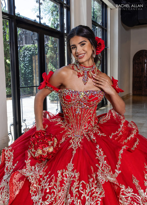 Rachel Allan RQ1180 Off Shoulder Quinceanera Dress