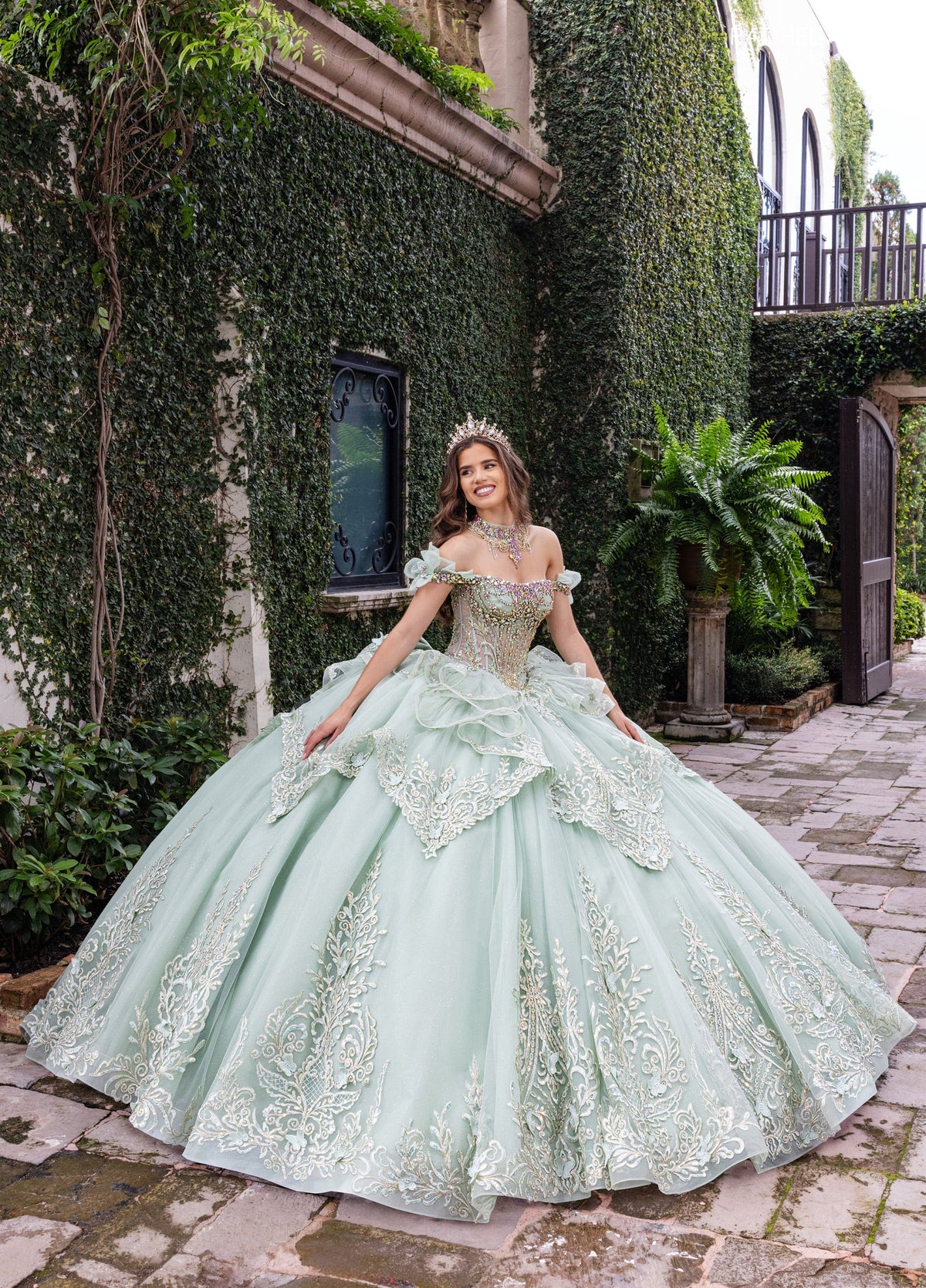 Rachel Allan RQ1180 Off Shoulder Quinceanera Dress