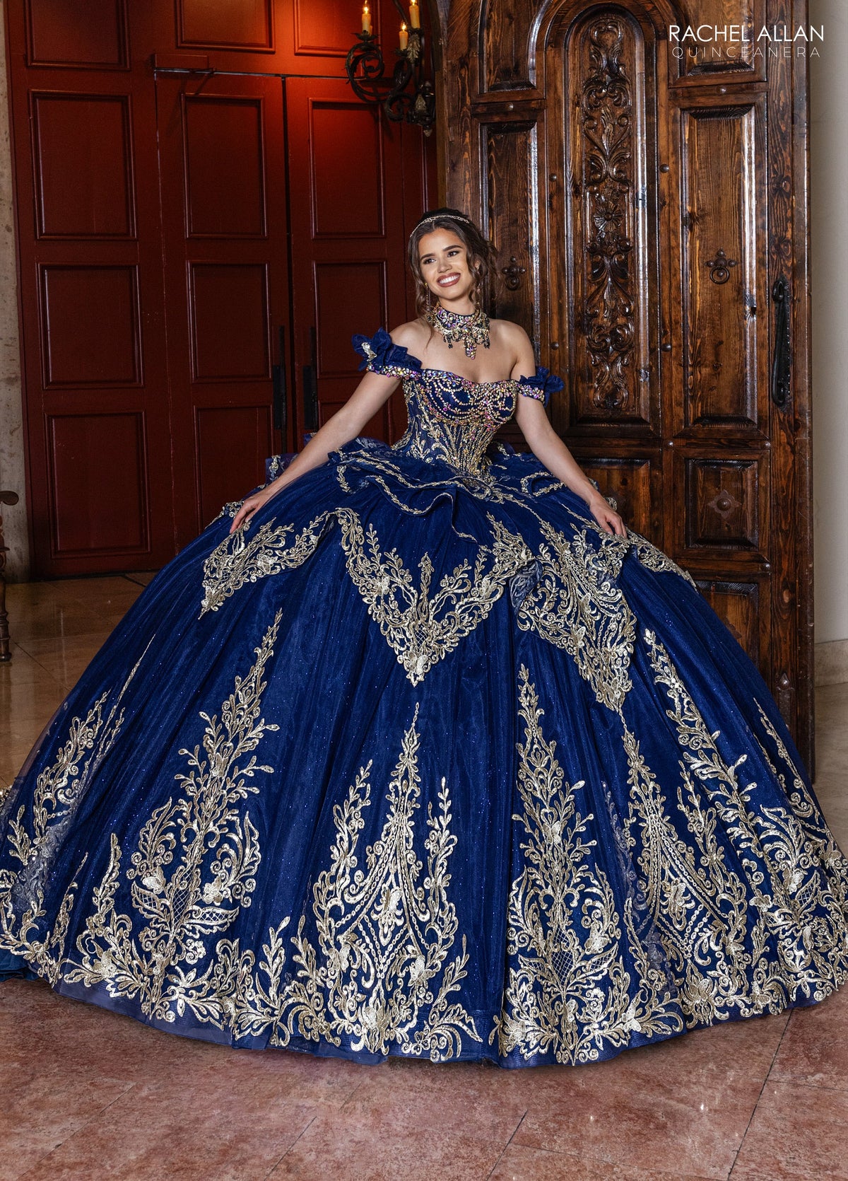 Rachel Allan RQ1180 Off Shoulder Quinceanera Dress