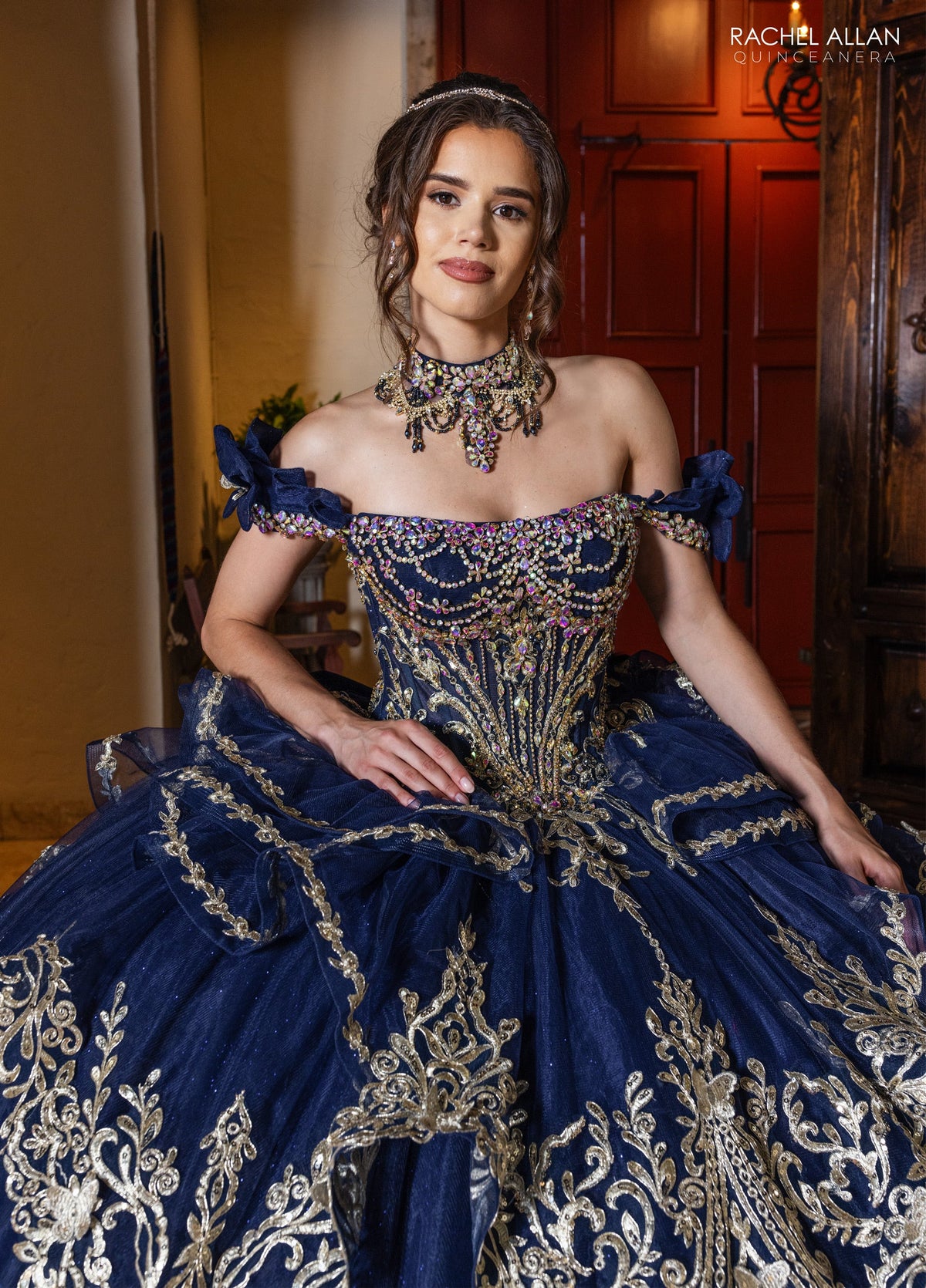 Rachel Allan RQ1180 Off Shoulder Quinceanera Dress