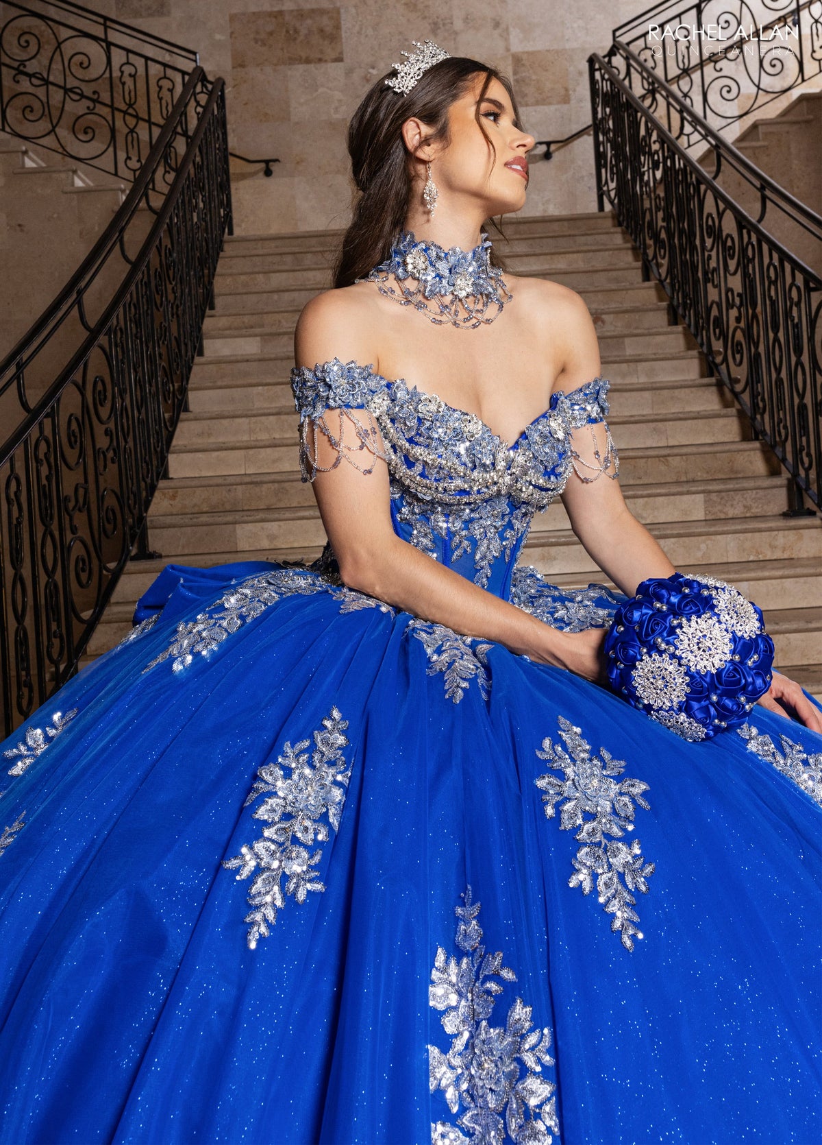 Rachel Allan RQ1183 Off Shoulder Quinceanera Dress