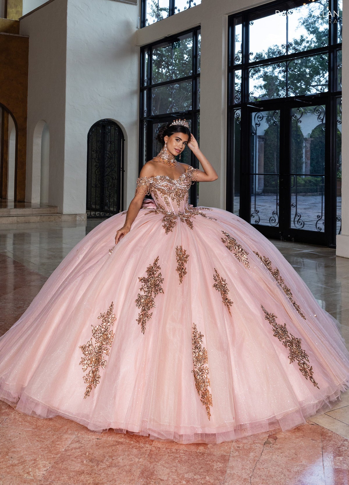 Rachel Allan RQ1183 Off Shoulder Quinceanera Dress