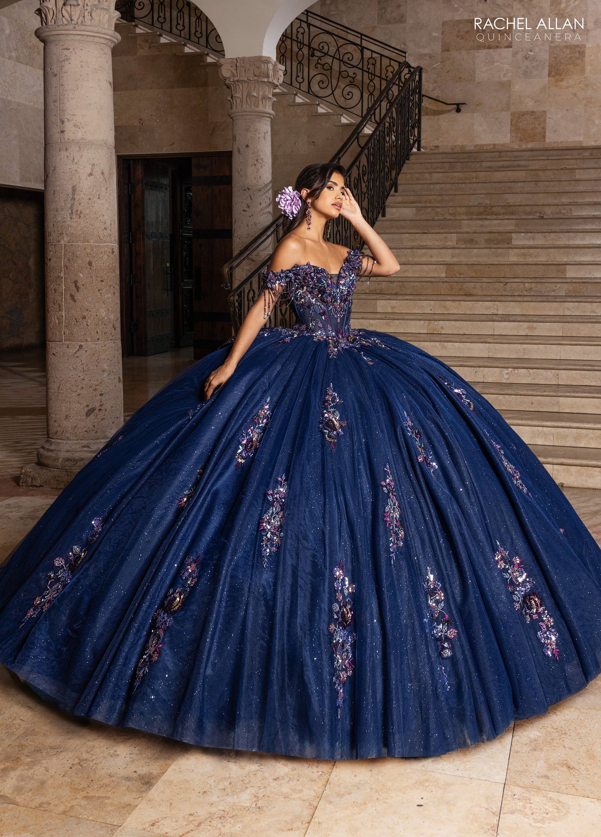 Rachel Allan RQ1184 Off Shoulder Quinceanera Dress