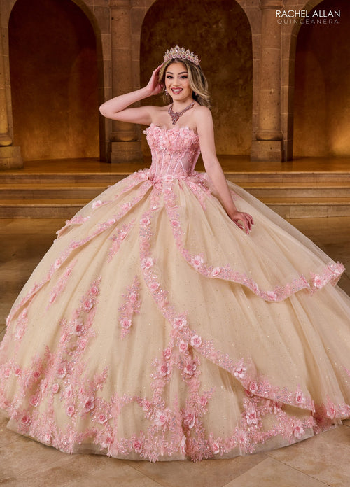 Rachel Allan RQ2196 Strapless Corset Quinceanera Dress