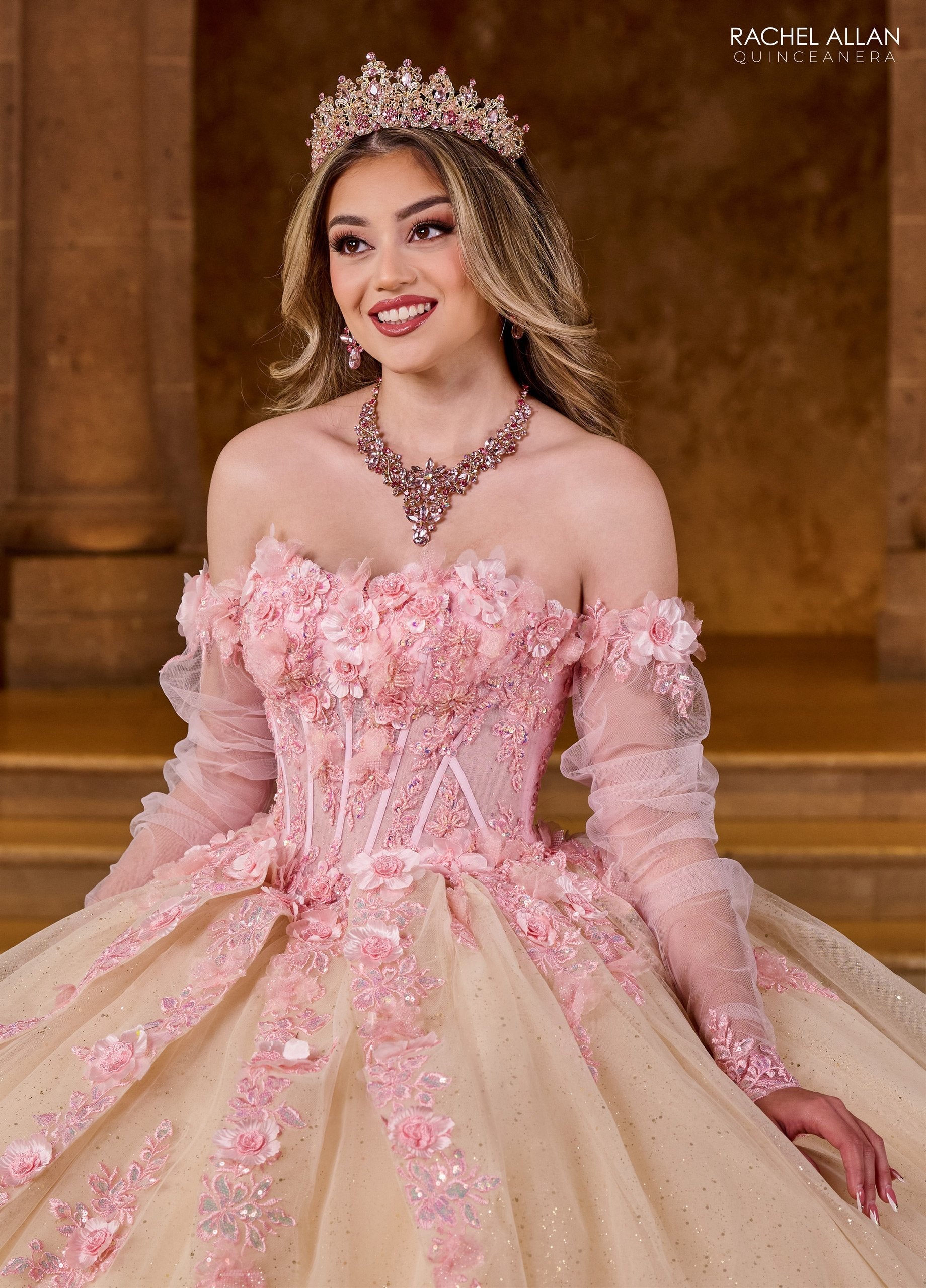 Rachel Allan RQ2196 Strapless Corset Quinceanera Dress