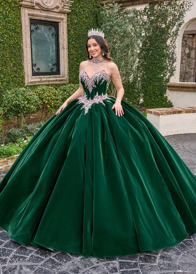 Rachel Allan RQ2198 Velvet Strapless Quinceanera Dress
