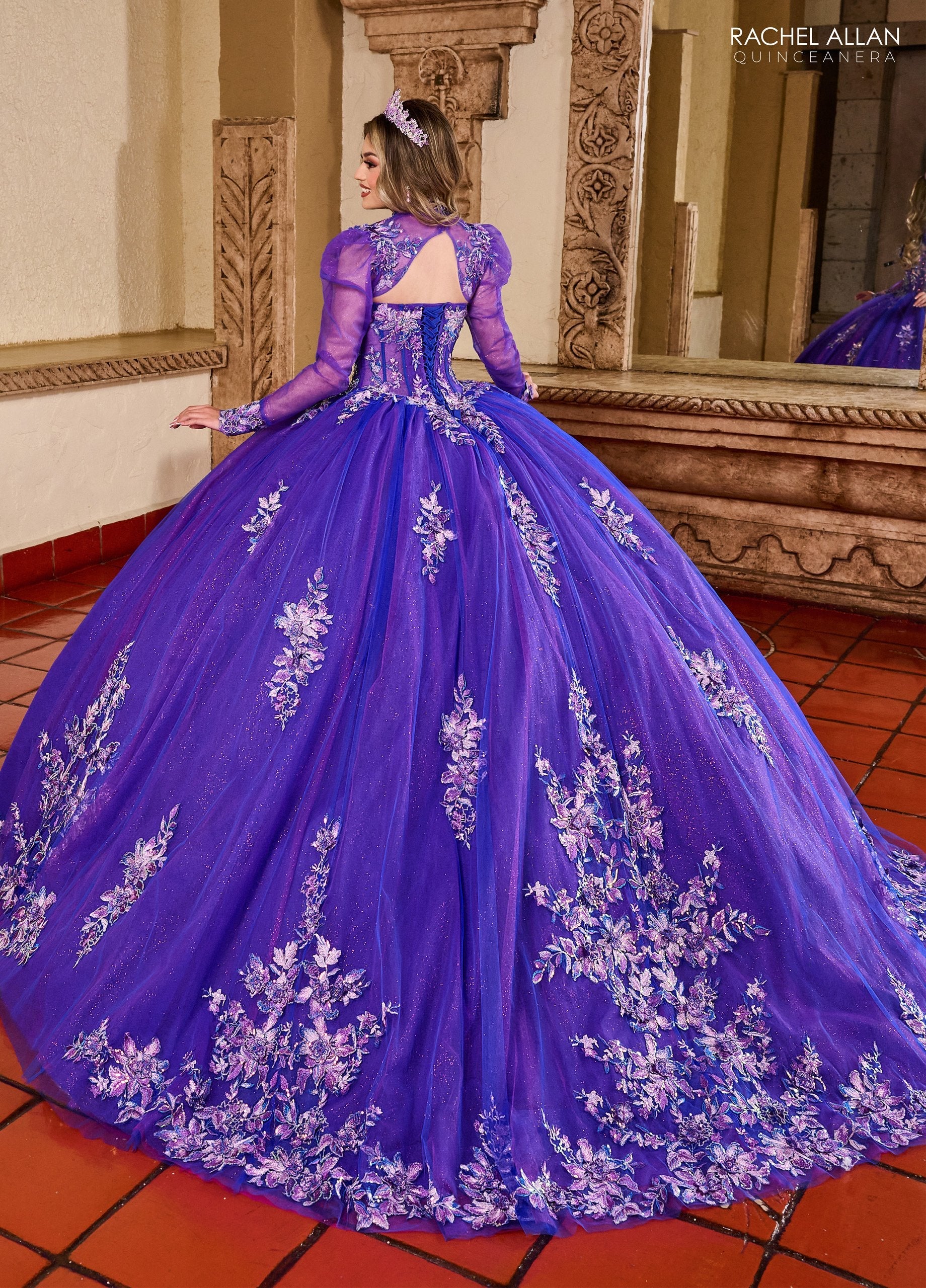 Rachel Allan RQ2200 Puff Sleeve Quinceanera Dress