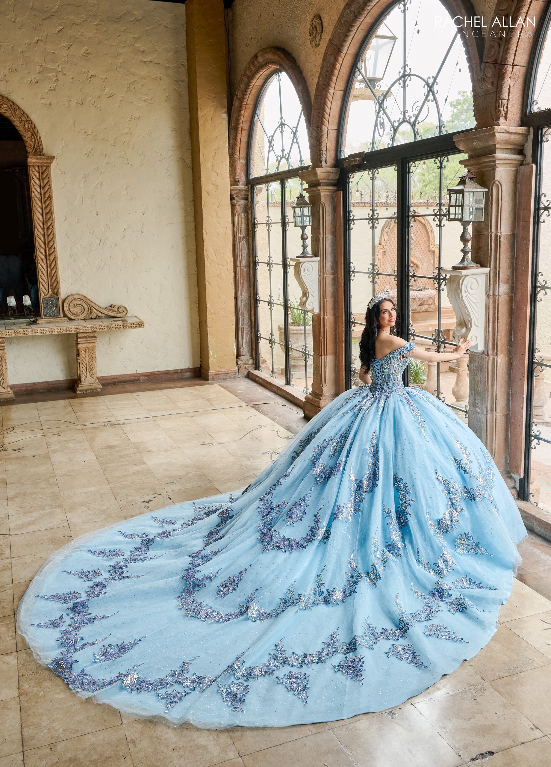 Rachel Allan RQ2205 Off Shoulder Quinceanera Dress