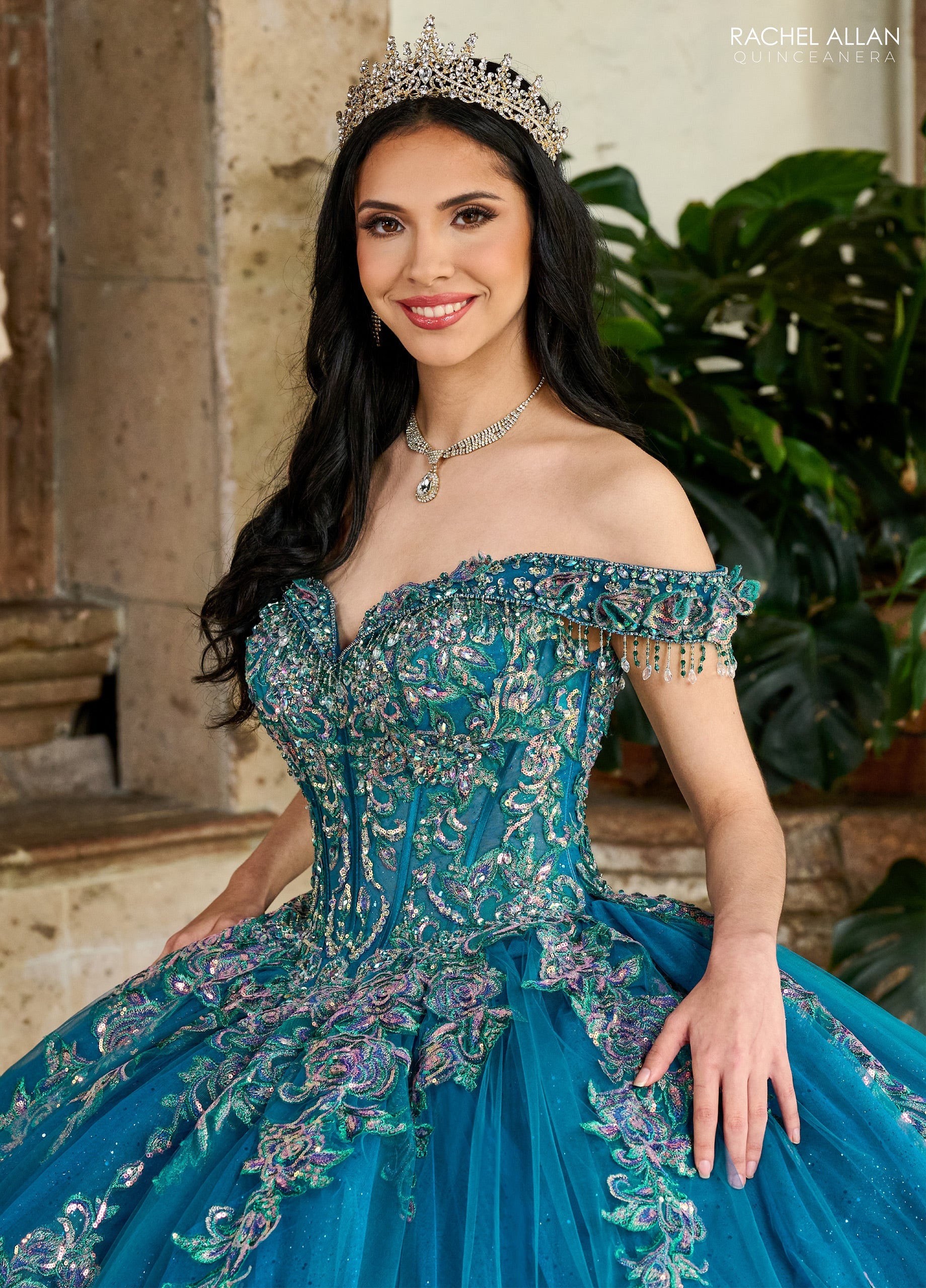 Rachel Allan RQ2205 Off Shoulder Quinceanera Dress