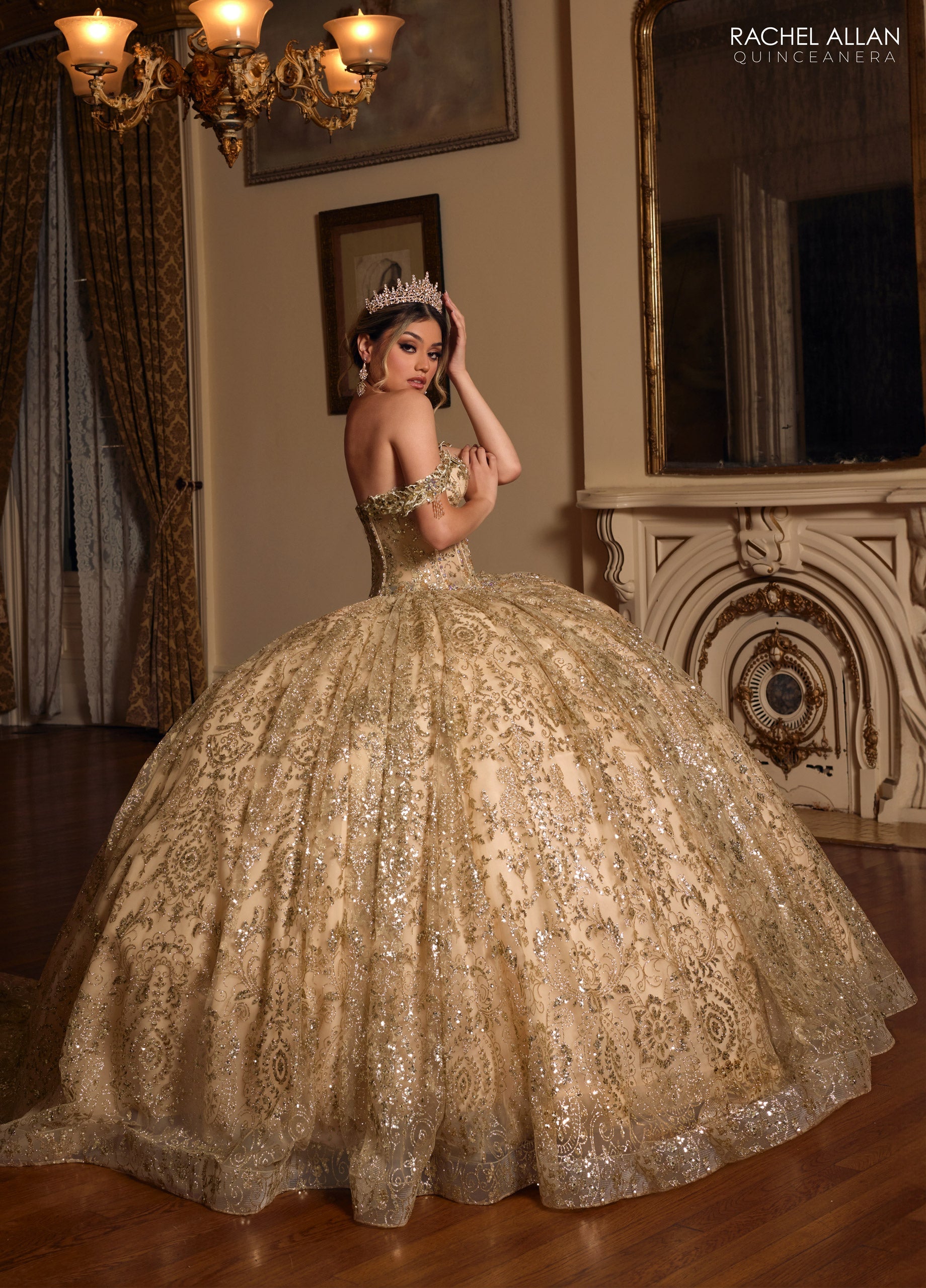 Rachel Allan RQ2212 Off Shoulder Quinceanera Dress