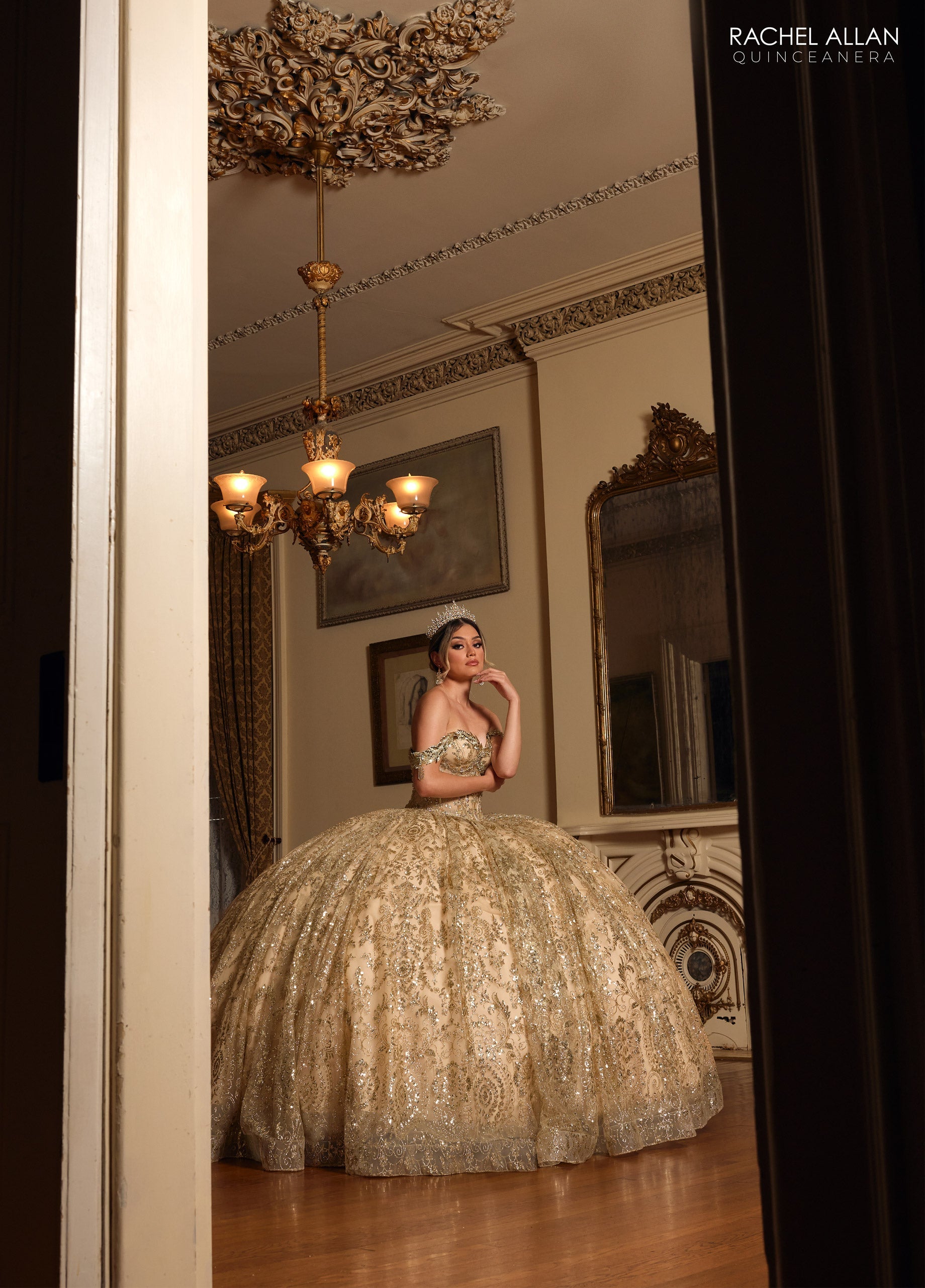 Rachel Allan RQ2212 Off Shoulder Quinceanera Dress