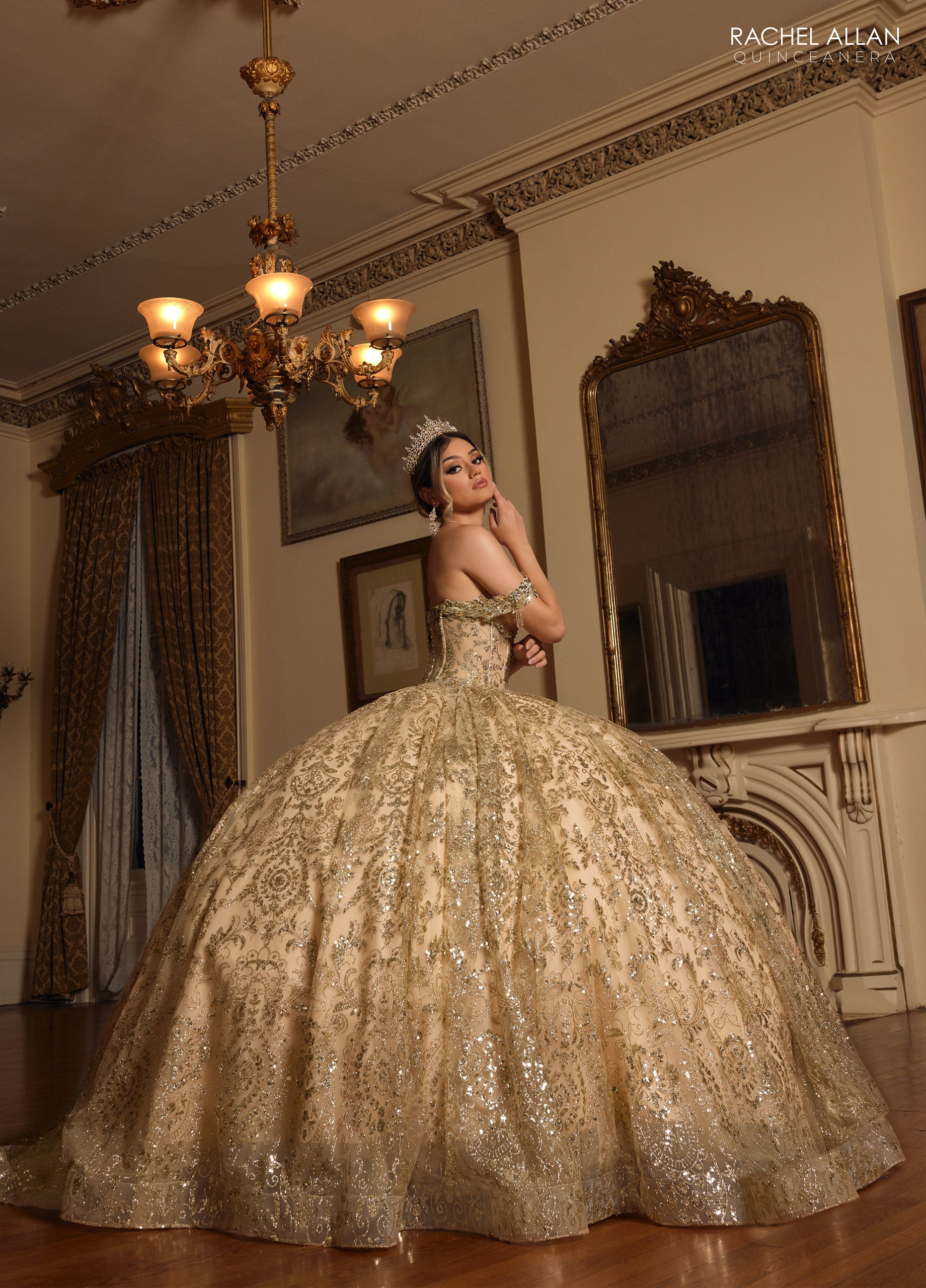 Rachel Allan RQ2212 Off Shoulder Quinceanera Dress