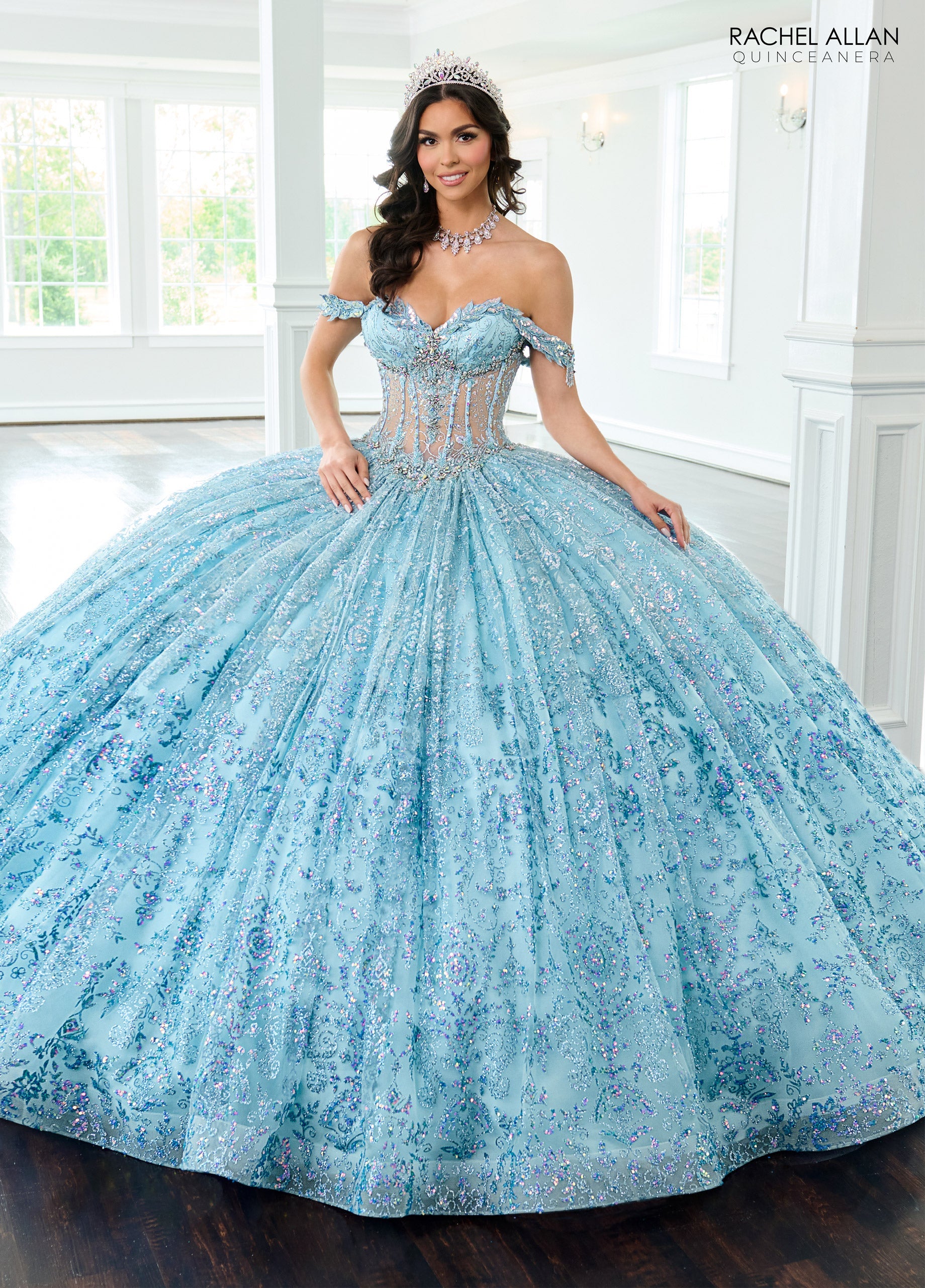 Rachel Allan RQ2212 Off Shoulder Quinceanera Dress