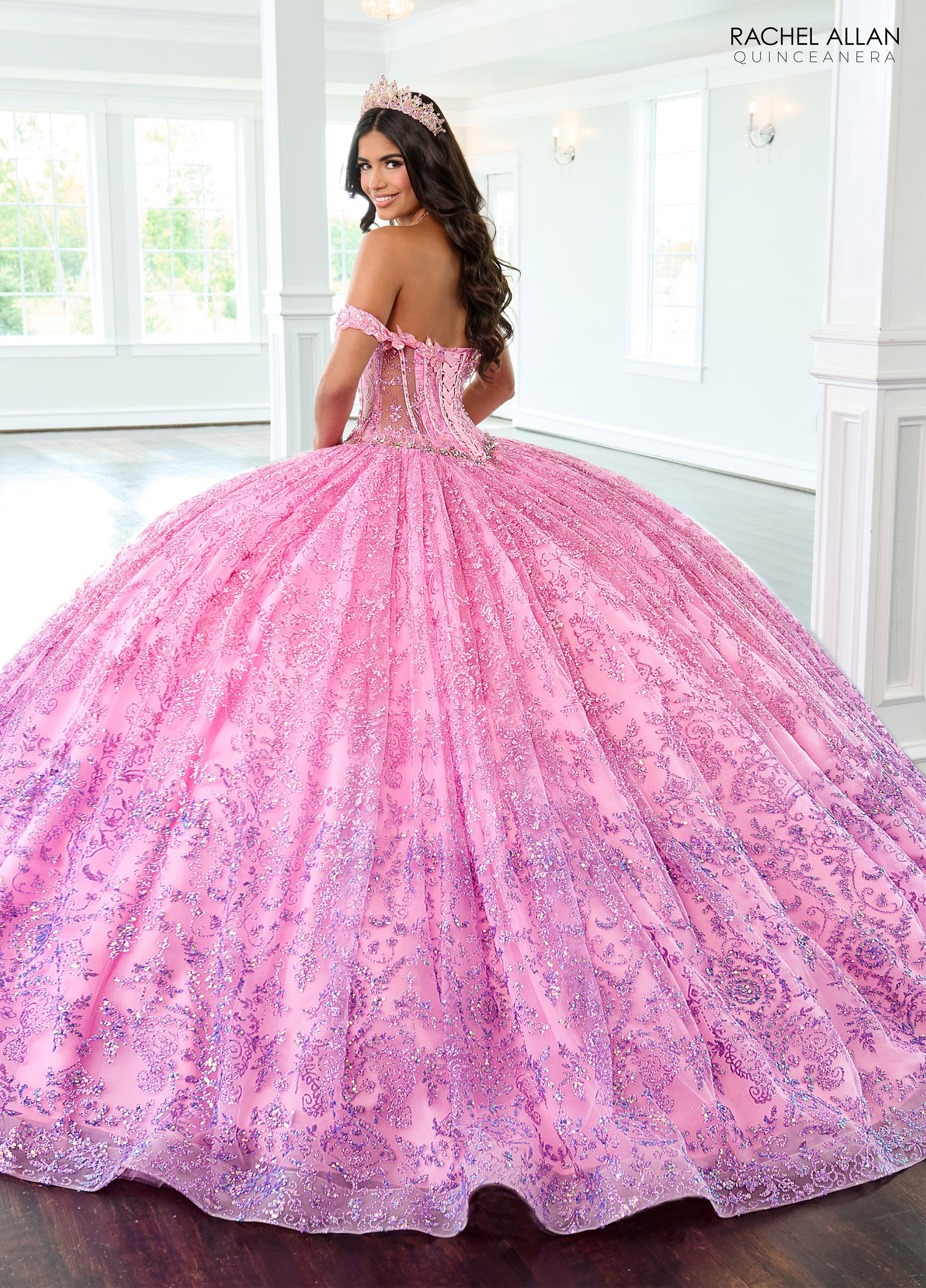 Rachel Allan RQ2212 Off Shoulder Quinceanera Dress
