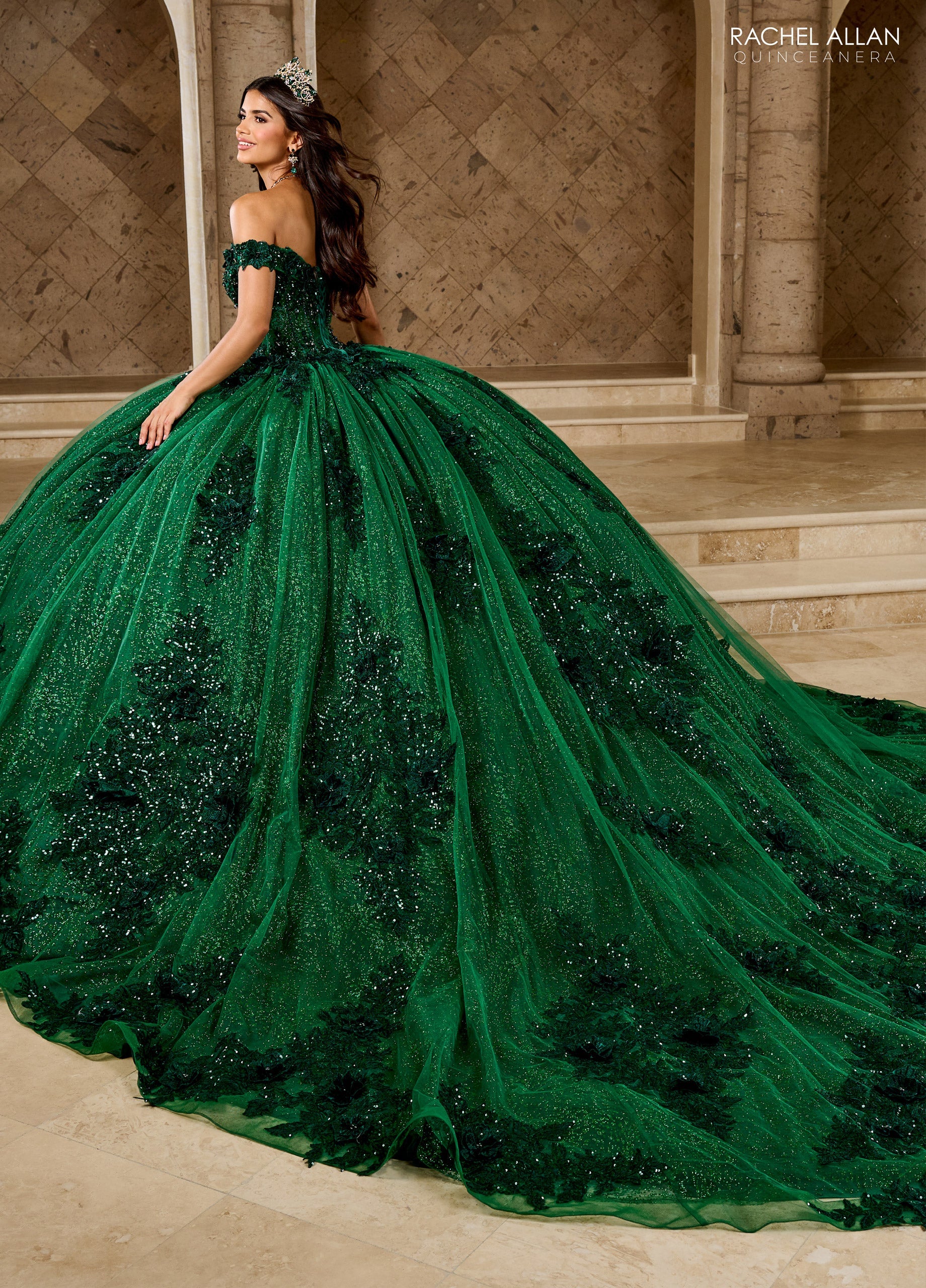 Rachel Allan RQ2215 Off Shoulder Quinceanera Dress