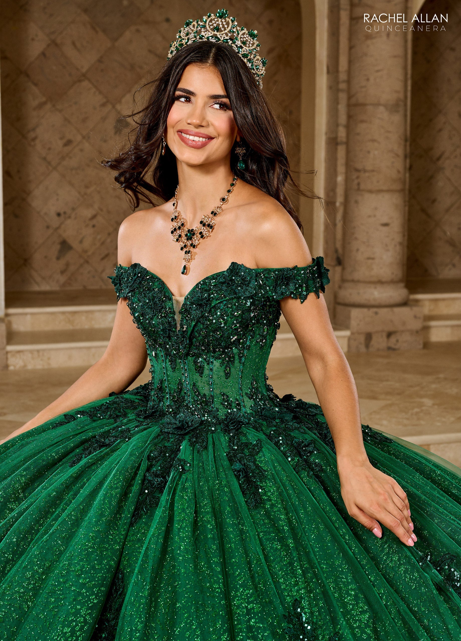 Rachel Allan RQ2215 Off Shoulder Quinceanera Dress