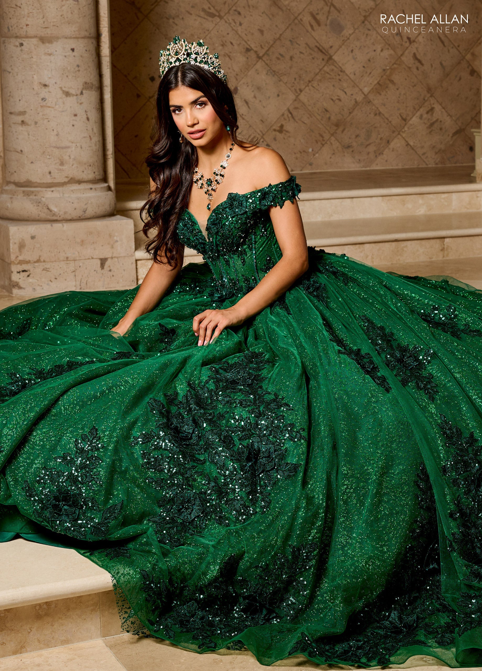 Rachel Allan RQ2215 Off Shoulder Quinceanera Dress