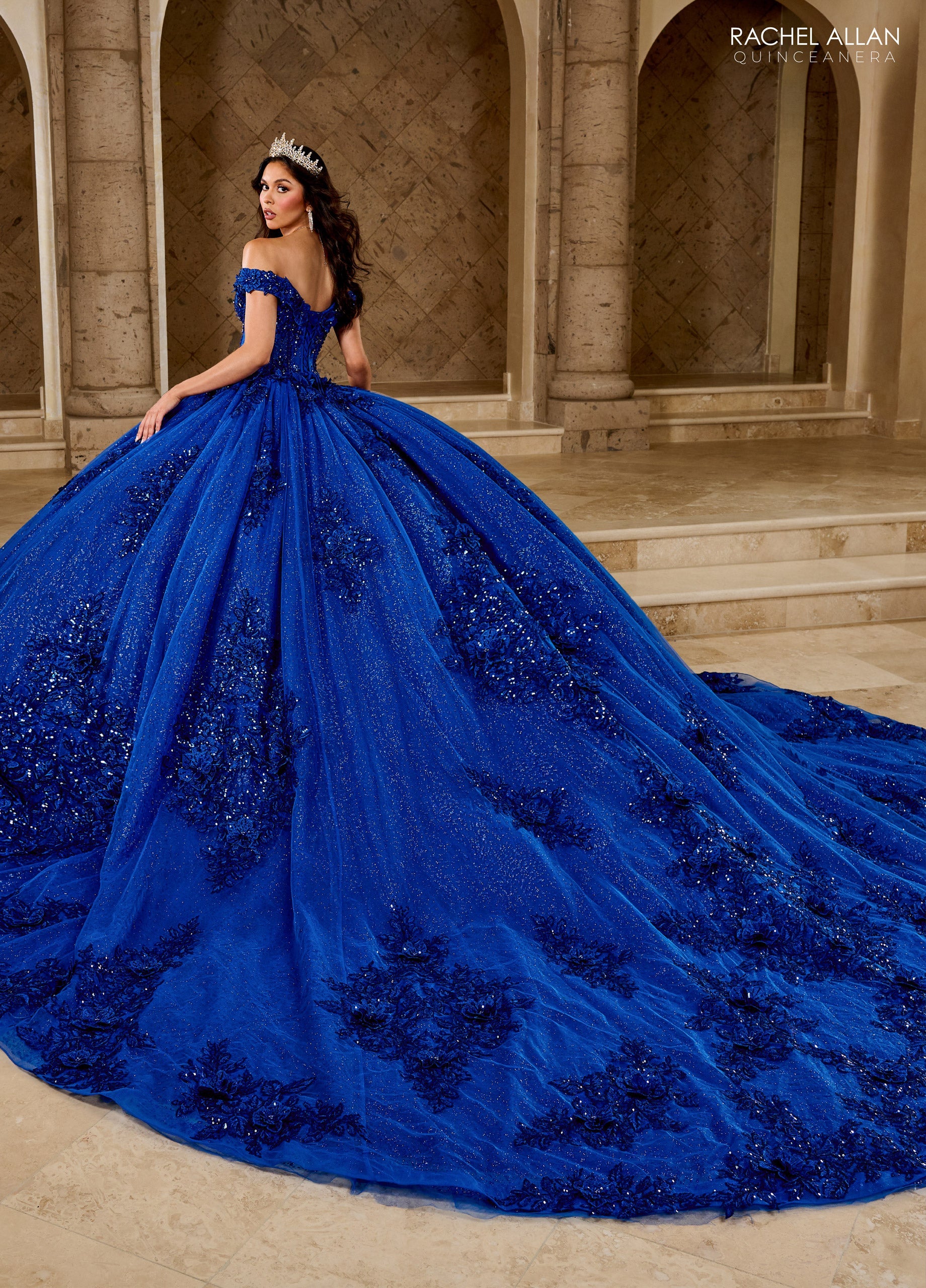 Rachel Allan RQ2215 Off Shoulder Quinceanera Dress