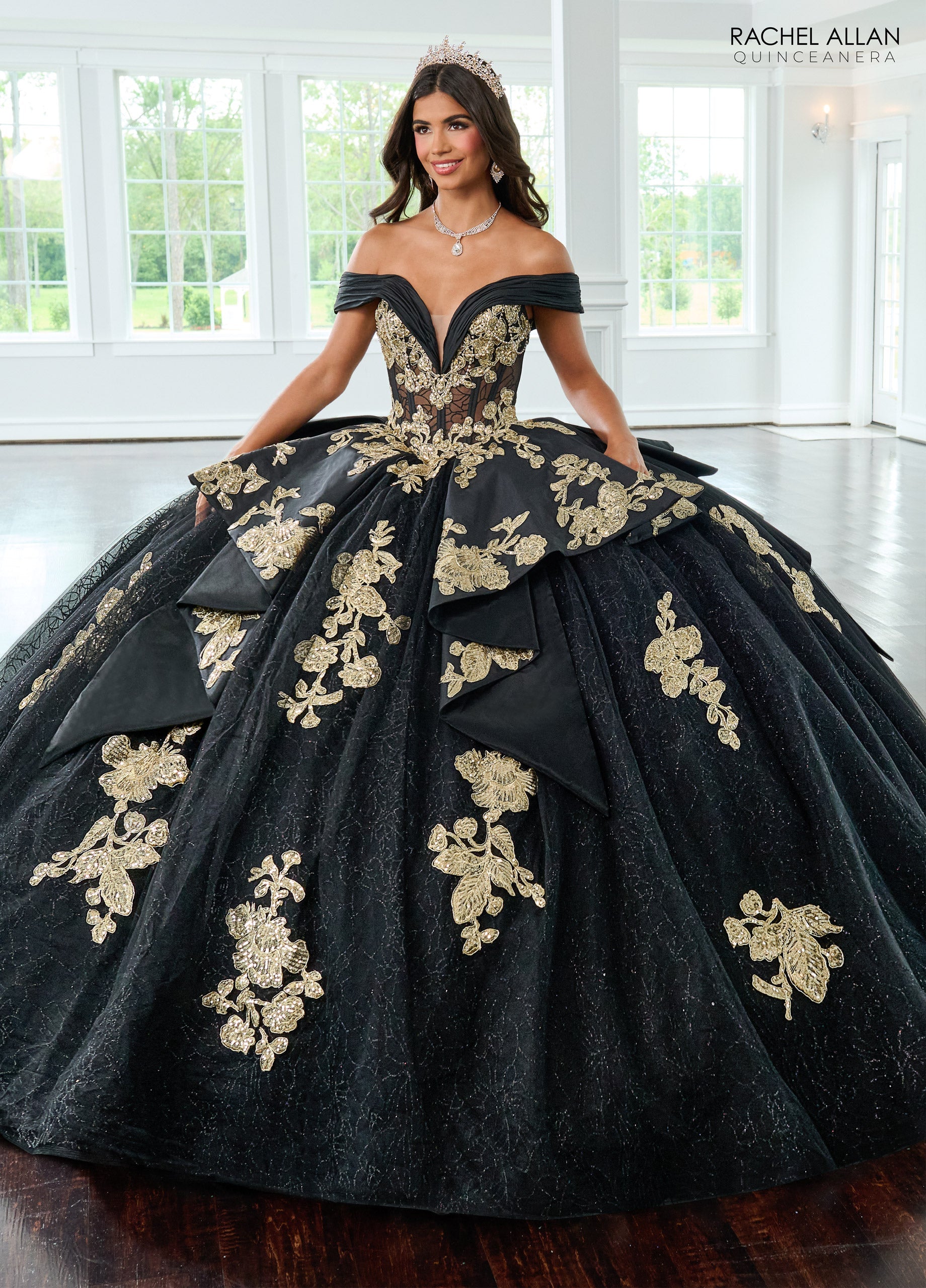 Rachel Allan RQ2222 Off Shoulder Quinceanera Dress