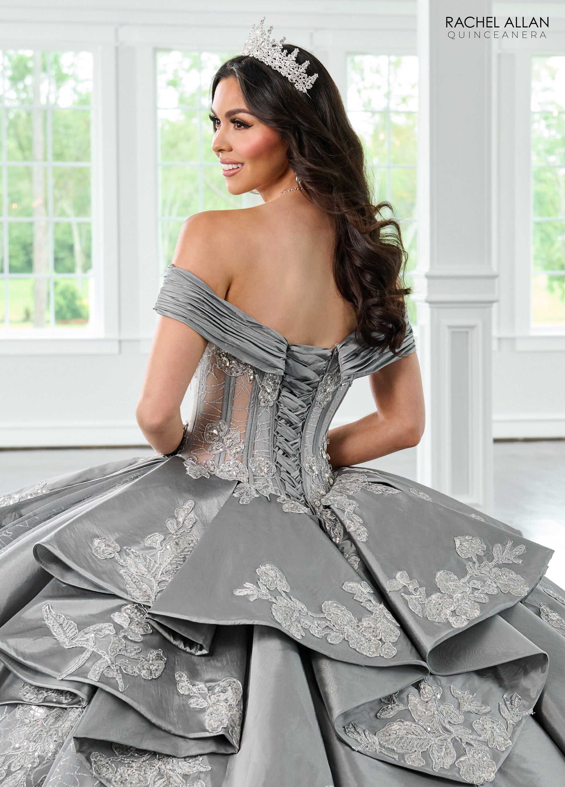Rachel Allan RQ2222 Off Shoulder Quinceanera Dress