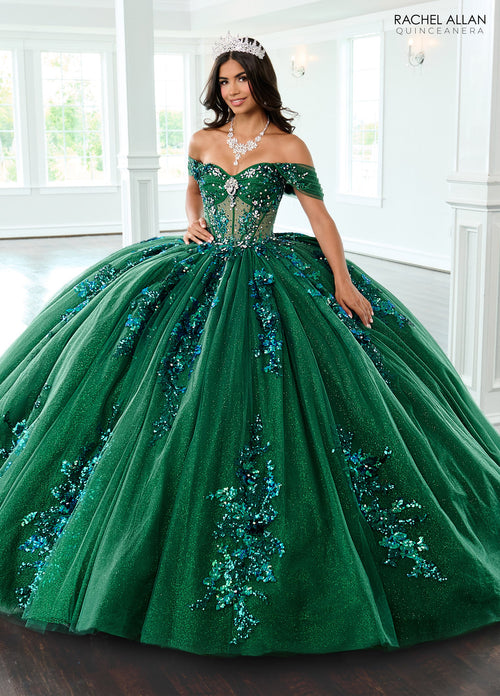 Rachel Allan RQ2224 Sheer Corset Quinceanera Dress